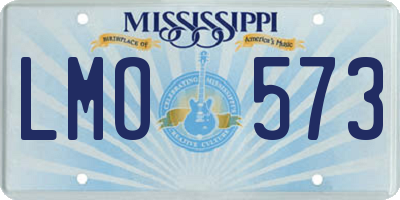 MS license plate LMO573