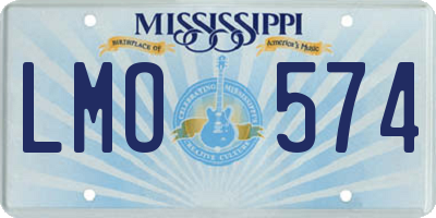 MS license plate LMO574