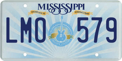 MS license plate LMO579