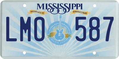 MS license plate LMO587