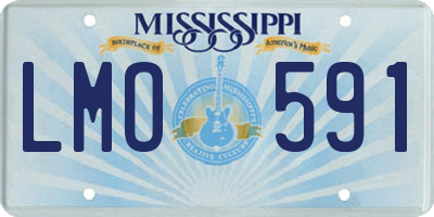 MS license plate LMO591