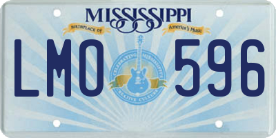 MS license plate LMO596