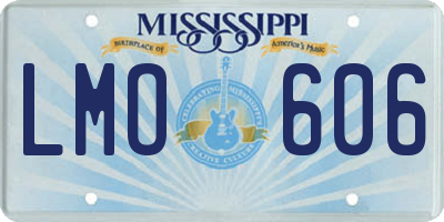 MS license plate LMO606