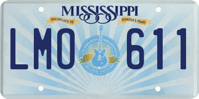 MS license plate LMO611