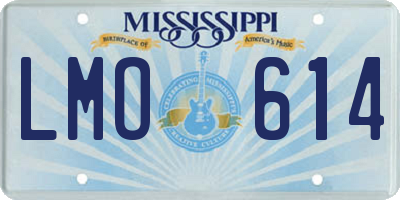 MS license plate LMO614