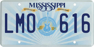 MS license plate LMO616