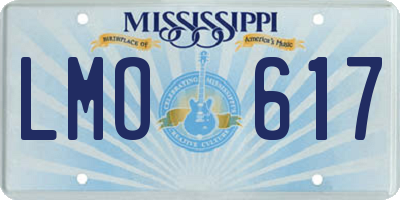 MS license plate LMO617