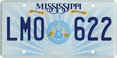MS license plate LMO622