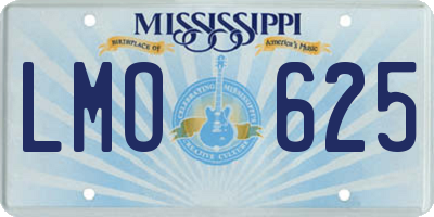 MS license plate LMO625