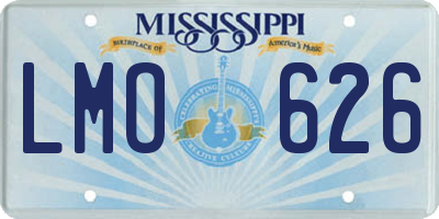 MS license plate LMO626