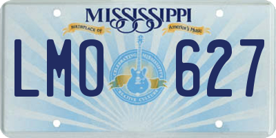 MS license plate LMO627