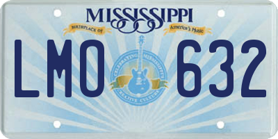MS license plate LMO632
