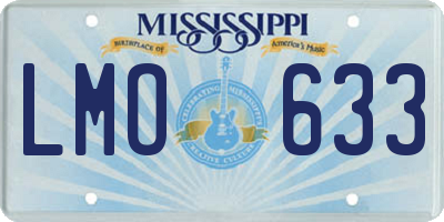 MS license plate LMO633