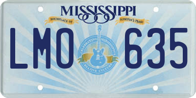 MS license plate LMO635