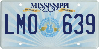 MS license plate LMO639