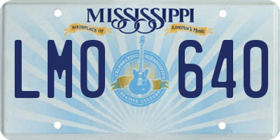 MS license plate LMO640