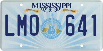 MS license plate LMO641
