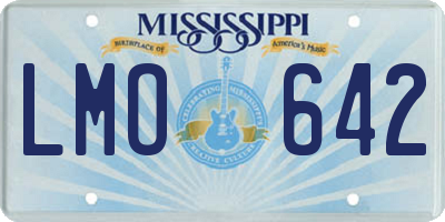 MS license plate LMO642