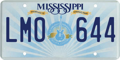 MS license plate LMO644