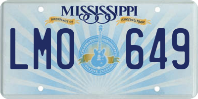 MS license plate LMO649