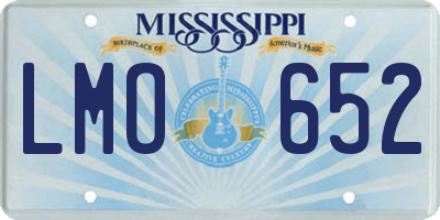 MS license plate LMO652