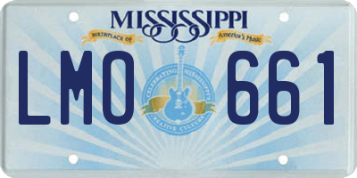 MS license plate LMO661