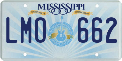 MS license plate LMO662