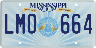 MS license plate LMO664