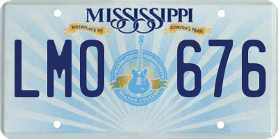 MS license plate LMO676