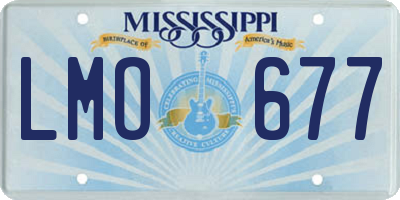 MS license plate LMO677