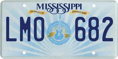 MS license plate LMO682