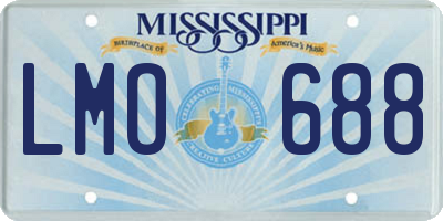 MS license plate LMO688