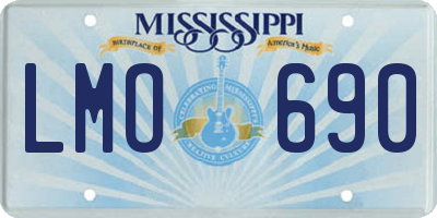 MS license plate LMO690