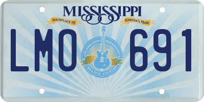 MS license plate LMO691