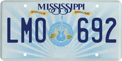 MS license plate LMO692