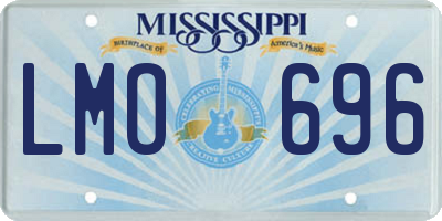MS license plate LMO696