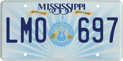 MS license plate LMO697