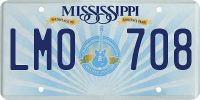 MS license plate LMO708