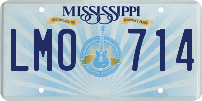 MS license plate LMO714
