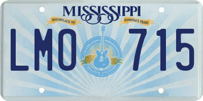 MS license plate LMO715