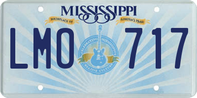 MS license plate LMO717