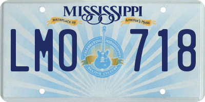 MS license plate LMO718
