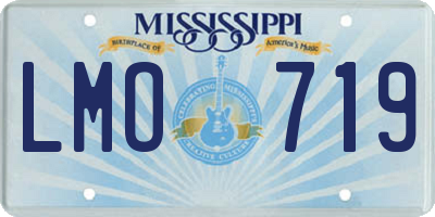 MS license plate LMO719