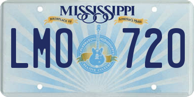 MS license plate LMO720