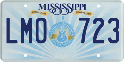 MS license plate LMO723