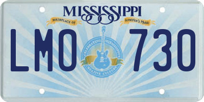 MS license plate LMO730
