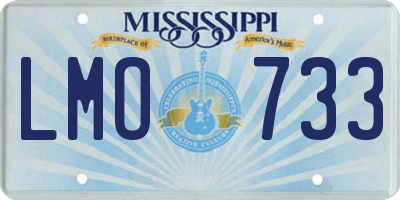 MS license plate LMO733