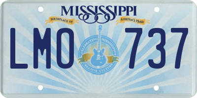 MS license plate LMO737
