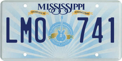 MS license plate LMO741