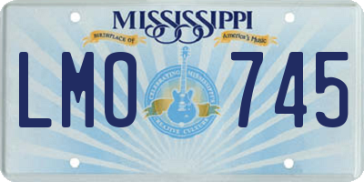 MS license plate LMO745